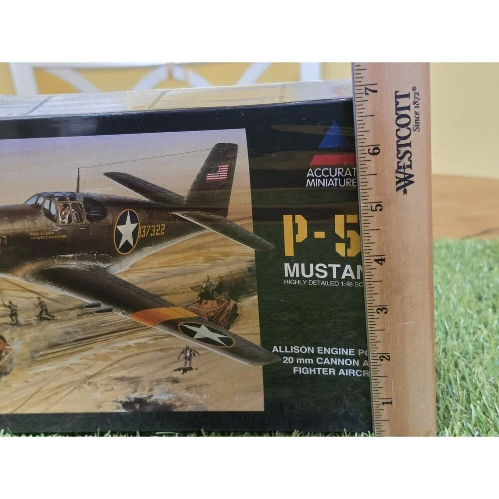 Vtg Accurate Miniatures P-51 Mustang  Highly Detailed 1:48 Model Kit New Sealed - Picture 4 of 12